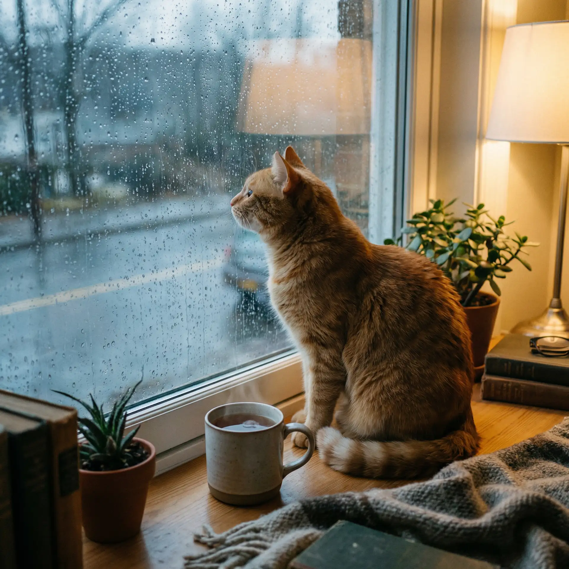 猫咪望着窗外的雨 - 日本熟妇旡码亚洲成A人片